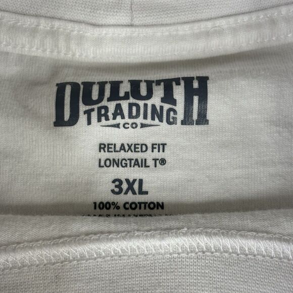 Duluth Trading Co Shirt Mens 3X White Relaxed Fit Pullover Mock Neck Long Sleeve - Picture 3 of 9